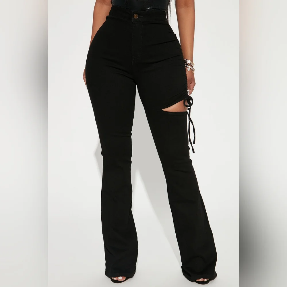 Flare High Waisted Jeans - Picture 2 of 4